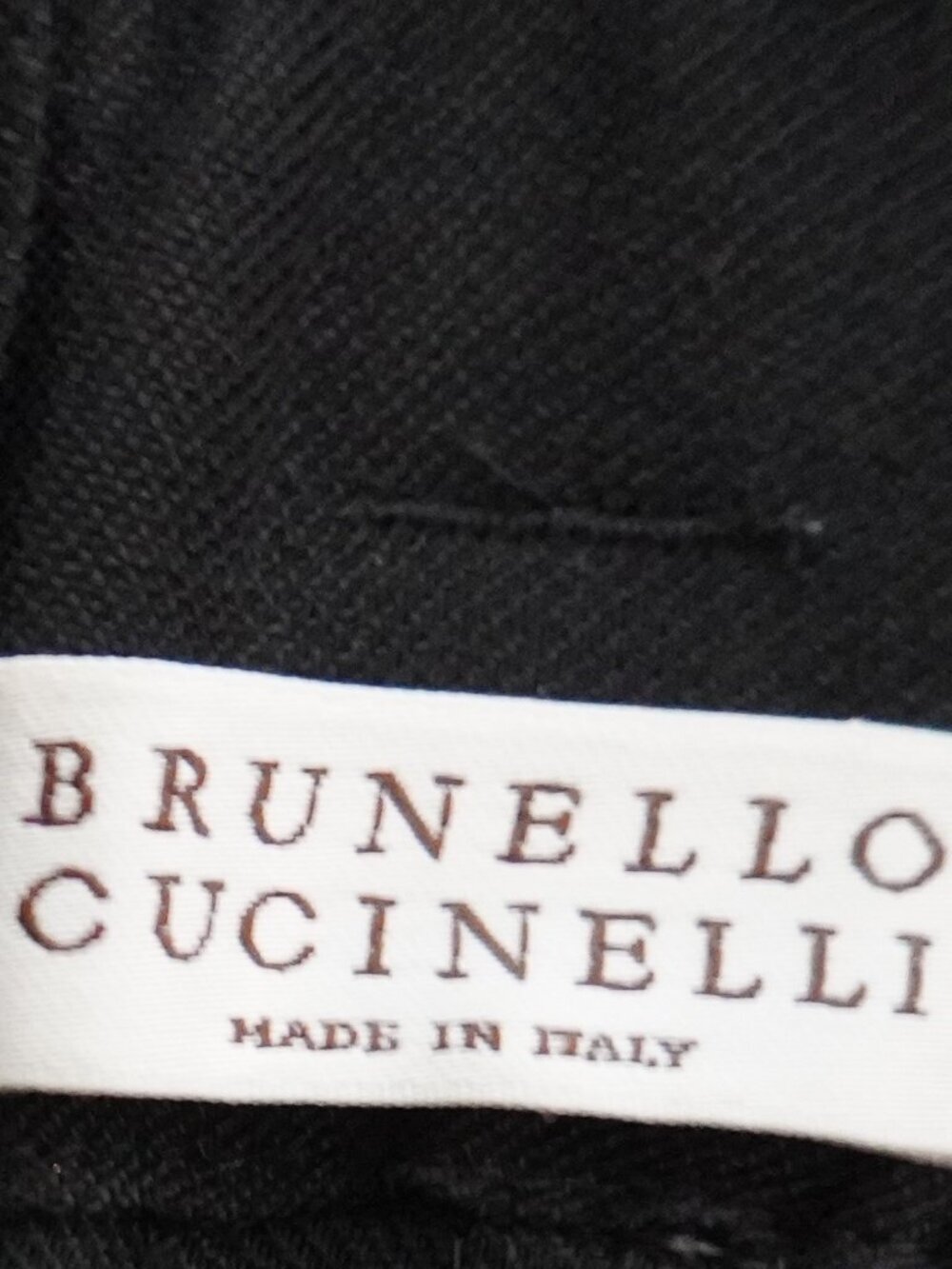 Brunello Cucinelli Black Pants Relax Elastic Waist 33x23 Viscose Linen Size 10 - Picture 9 of 9
